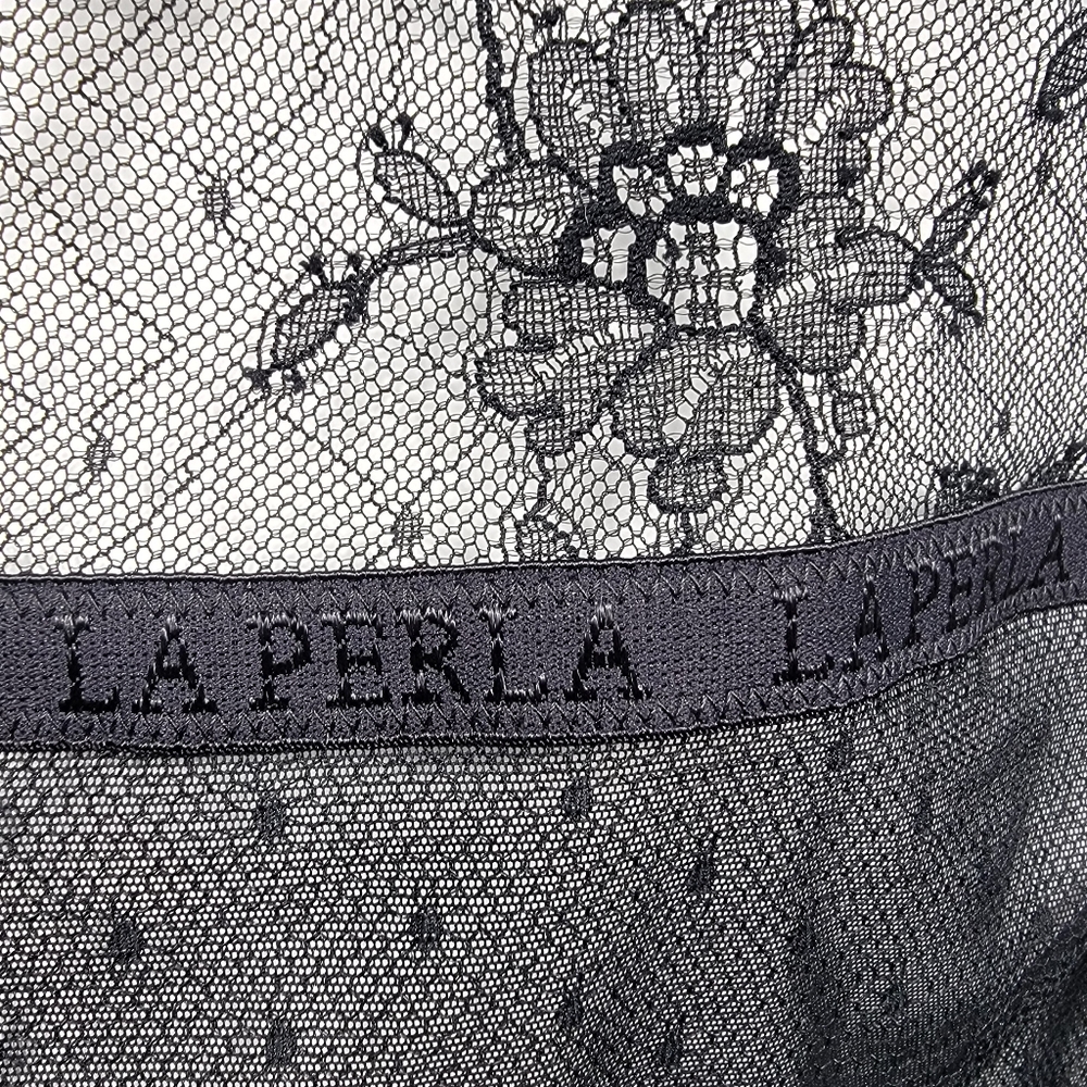NWT La Perla Black Lace Square Neck Camisole – Size 4 (Large) luxury whimsigoth - Picture 3 of 16